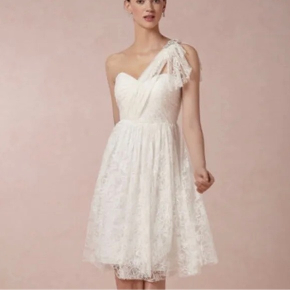Jenny Yoo Collection BHLDN Size 0 Convertible Floral Lace Tilly Dress Strapless - Picture 8 of 9